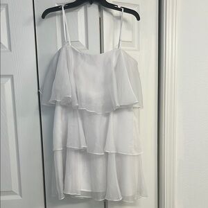 Elegant White Layered Dress